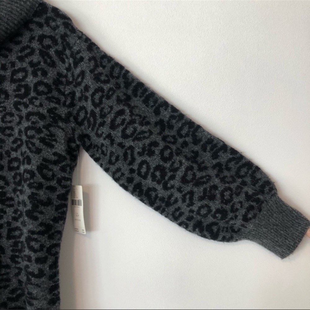 Anthropologie Emmy Cowl Neck Leopard Print Tunic Sweater NWT Size Small Petite - Picture 7 of 8
